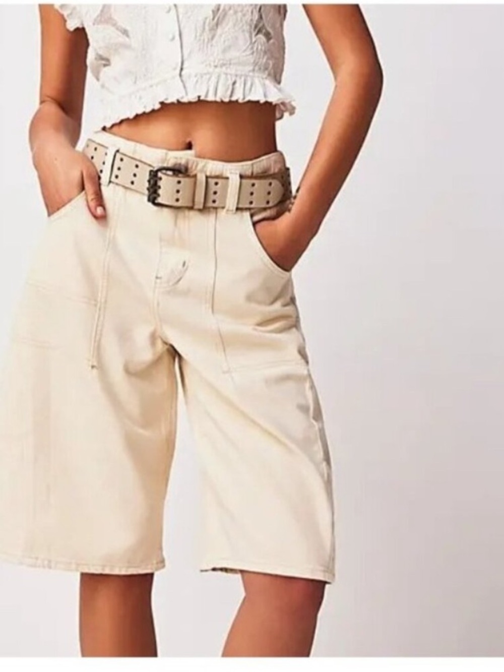 Free People Extreme Measures Barrel Shorts Womens 32 Boho Contemporary Jorts